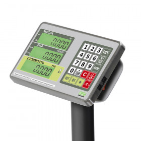Торговые напольные весы M-ER 335 ACP-150.20 "TURTLE" с расчетом стоимости товара LCD